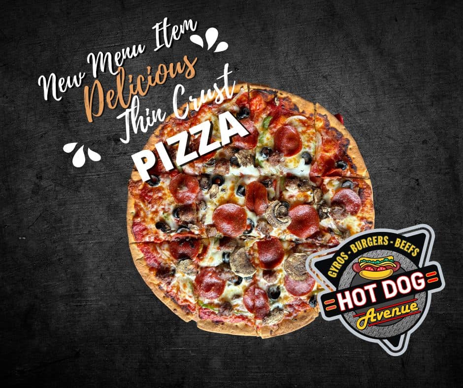 We now have pizza at Hot Dog Avenue in Sauk City, WI